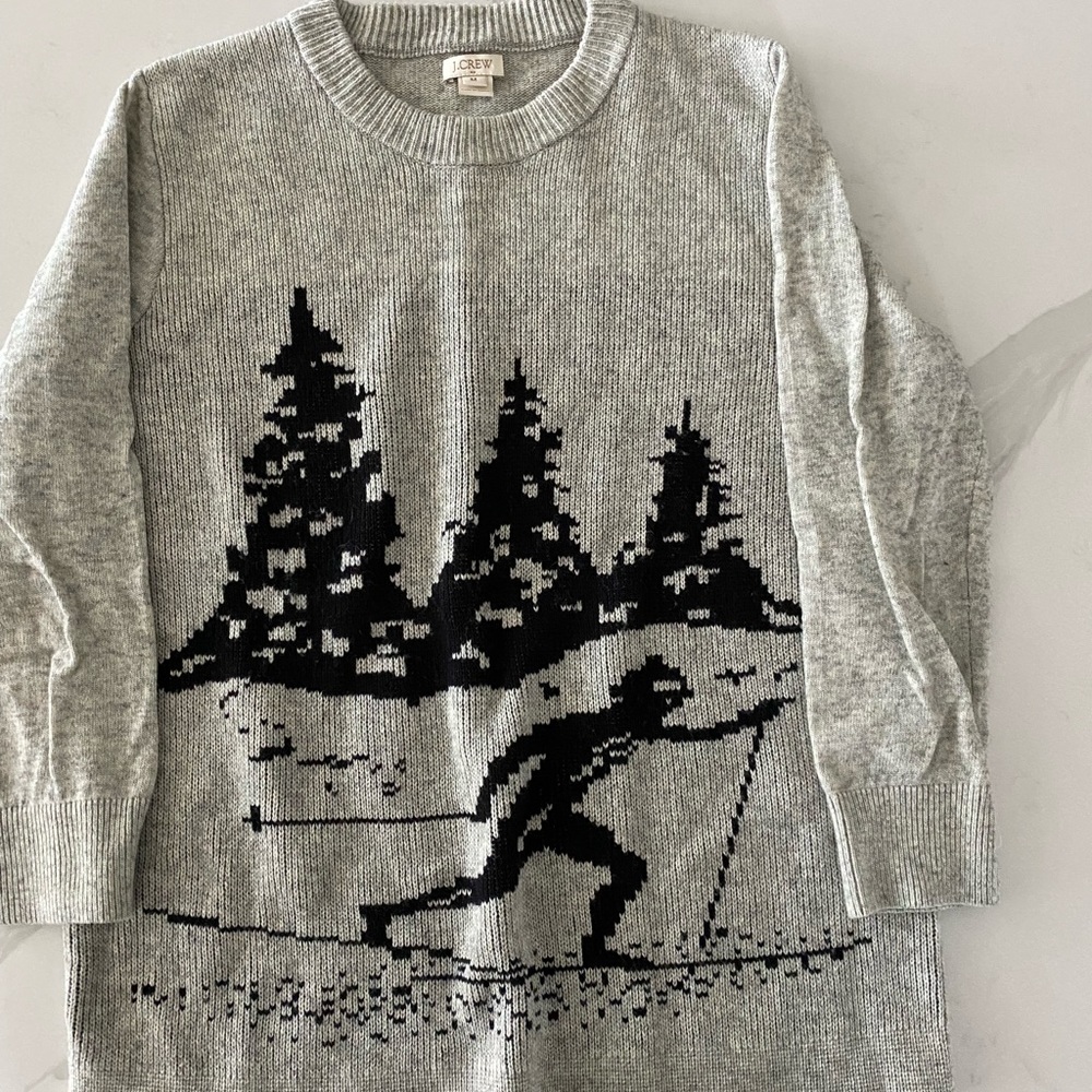JCrew intarsia ski sweater size medium